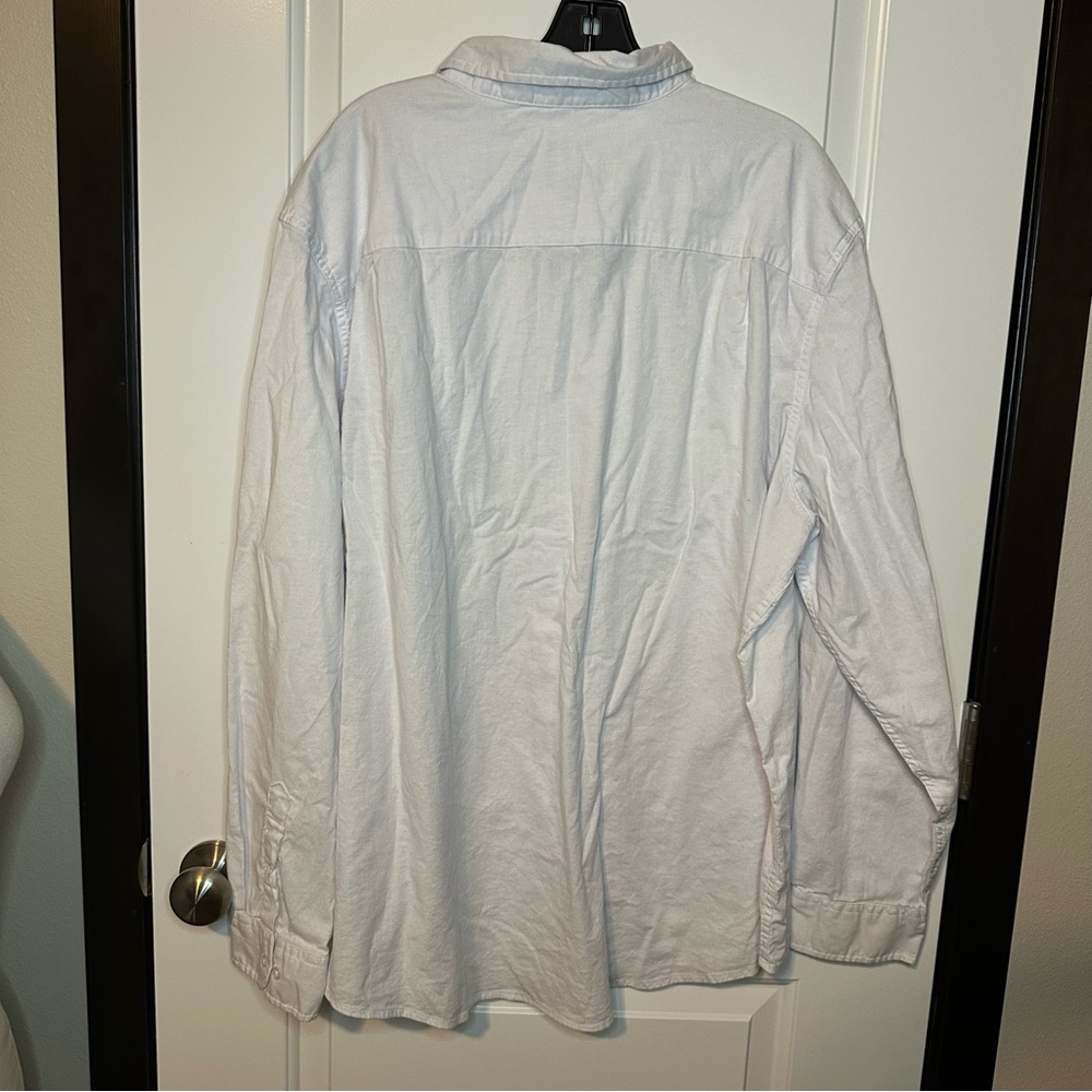 George White Stretch Button-Down Shirt | Men’s 3XL - Picture 2 of 2